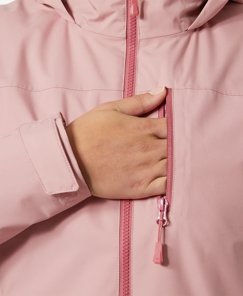 W CREW HOODED MIDL JACKET 2.0, Pink Salt - Image 3